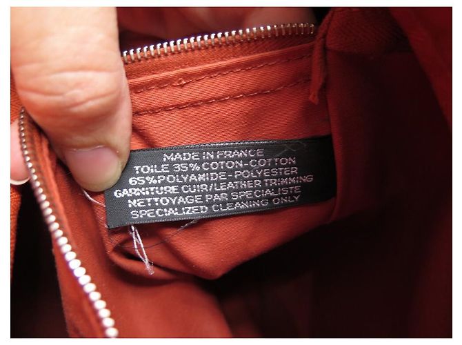 Hermès HERMES ACAPULCO MM CABAS EM LONA E BOLSA DE COURO LARANJA - vista 18