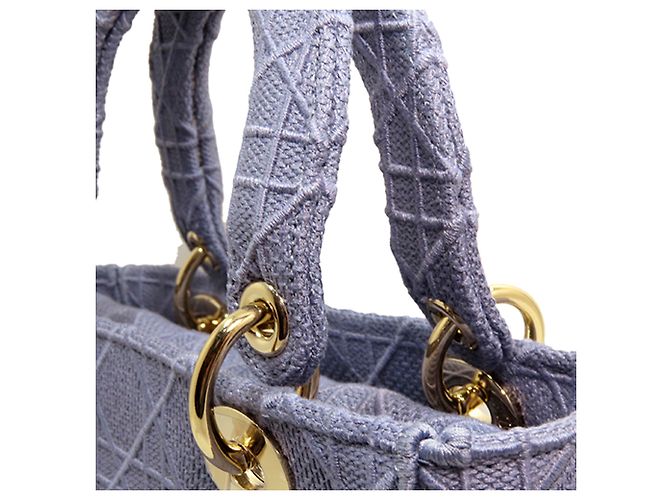 Dior Viola Media Tela Cannage Lady D Lite Porpora - vista 5