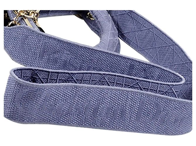 Dior Viola Media Tela Cannage Lady D Lite Porpora - vista 6