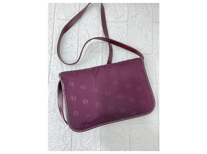 Borsa a tracolla Christian Dior in tessuto bordeaux - vista 4