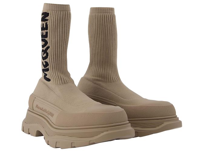 Alexander Mcqueen Botas Calcetín en Beige - vista 2