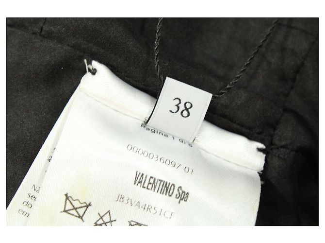 Vestido de cóctel con paneles de encaje de Chantilly en lana negra de Valentino Negro - vista 6