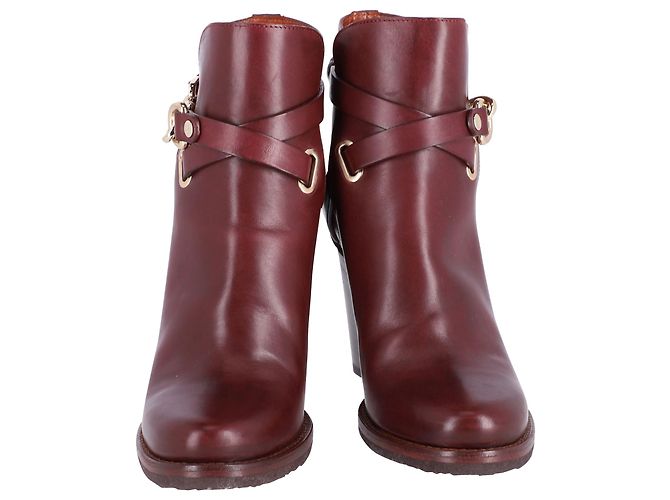 Botines Mulberry Dorset en Piel Burdeos - vista 2