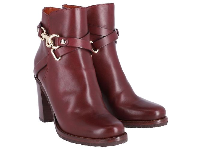 Botines Mulberry Dorset en Piel Burdeos - vista 3