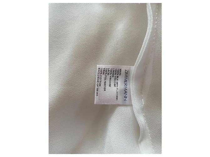 ZIMMERMANN Suraya Mido-Seidenkleid mit gerüschtem Häkelbesatz und Schweizer Punkten Weiß - Ansicht 8
