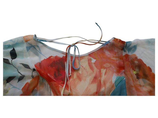 Autre Marque Macacão aberto nas costas Charo Ruiz com estampa floral em poliéster multicolorido Impressão em python - vista 6