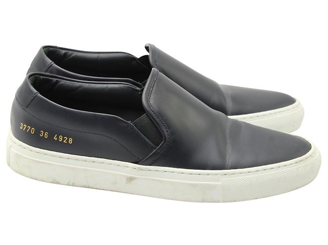 Autre Marque Sneakers Slip On Common Projects in Pelle Nera Nero - vista 4