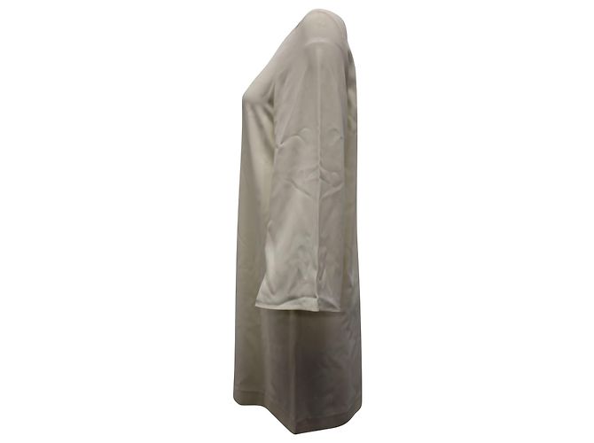 VESTIDO CAMBIO DE MANGA LARGA Helmut Lang en Ivory Viscose Blanco Crudo - vista 2