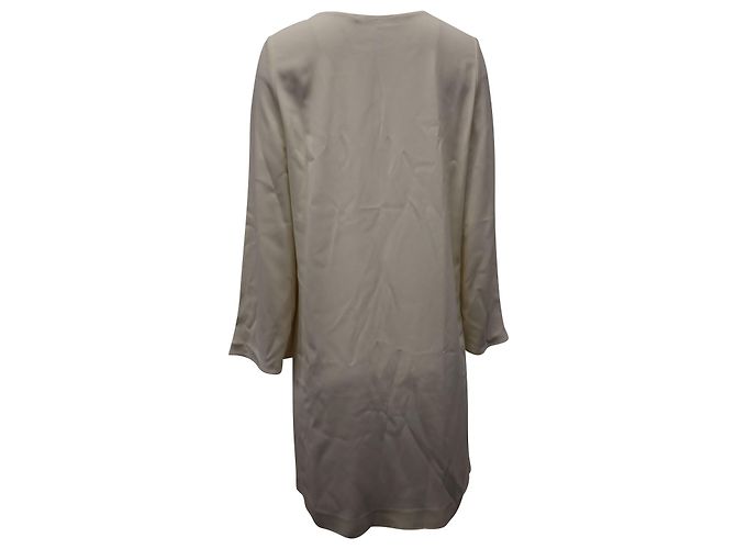 VESTIDO CAMBIO DE MANGA LARGA Helmut Lang en Ivory Viscose Blanco Crudo - vista 3