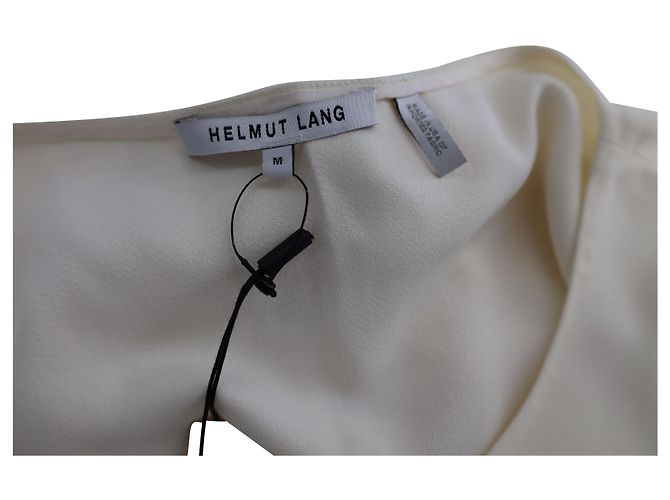 VESTIDO CAMBIO DE MANGA LARGA Helmut Lang en Ivory Viscose Blanco Crudo - vista 4