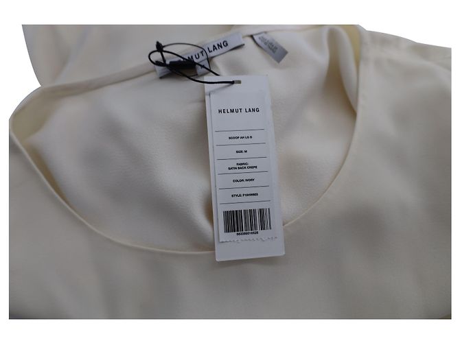 VESTIDO CAMBIO DE MANGA LARGA Helmut Lang en Ivory Viscose Blanco Crudo - vista 5