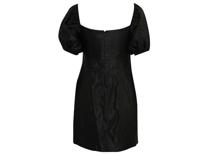 Autre Marque Abito Caroline Constas con spalle scoperte e cut-out in cotone nero - vista 3