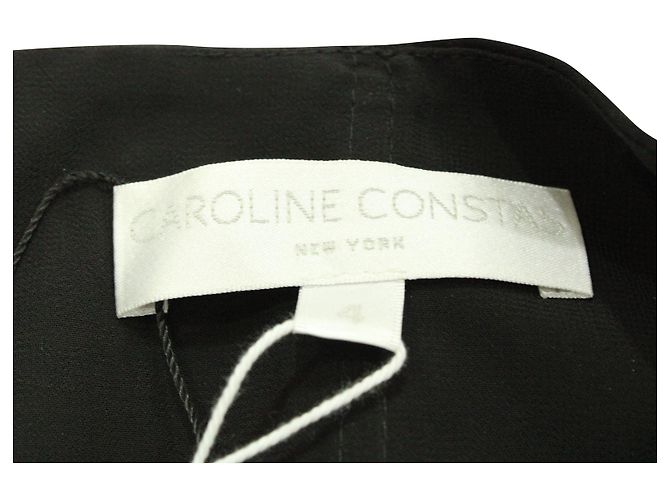 Autre Marque Abito Caroline Constas con spalle scoperte e cut-out in cotone nero - vista 4