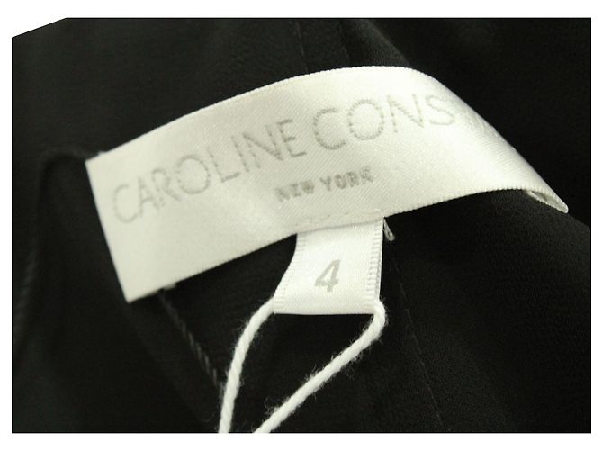 Autre Marque Abito Caroline Constas con spalle scoperte e cut-out in cotone nero - vista 5