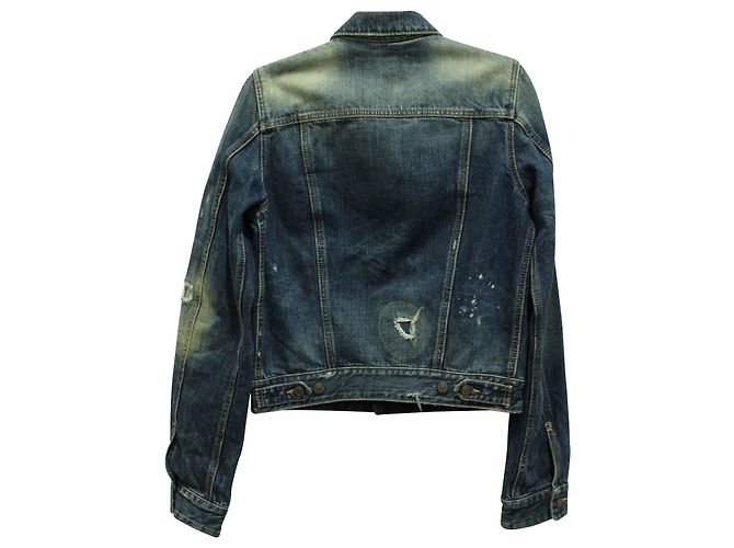 Dsquared2 Giacca di jeans con ricamo Blu - vista 2