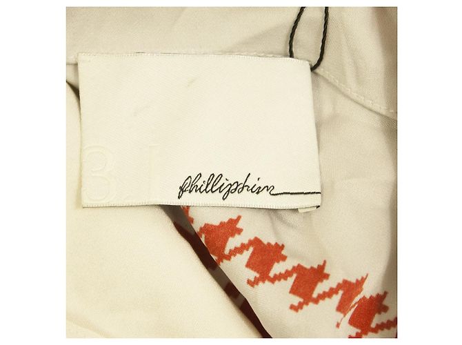3.1 Phillip Lim 3.1 Top lungo o mini abito con pannello nero pied de poule bianco arancione Phillip Lim Multicolore - vista 3