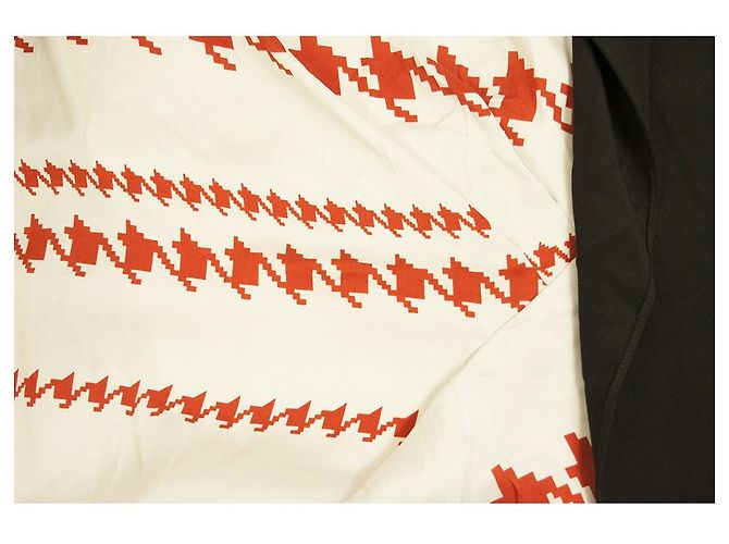 3.1 Phillip Lim 3.1 Top lungo o mini abito con pannello nero pied de poule bianco arancione Phillip Lim Multicolore - vista 4