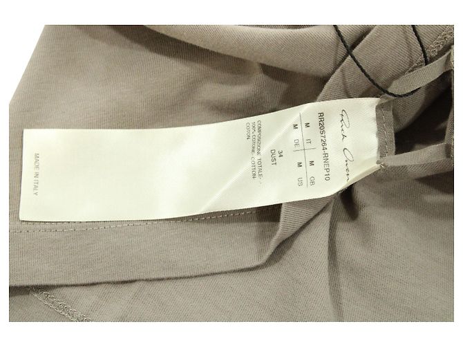 Camiseta de algodón marrón con logo de cuello redondo UFW de Rick Owens - vista 3