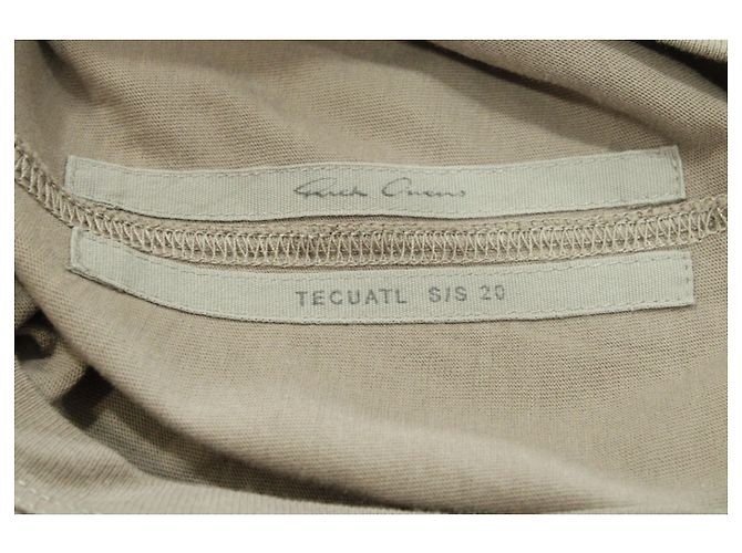 Camiseta de algodón marrón con logo de cuello redondo UFW de Rick Owens - vista 4