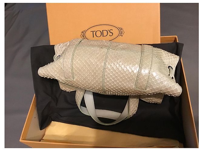 Mini Bolso Tod's Beige de Piel Patentada - vista 7
