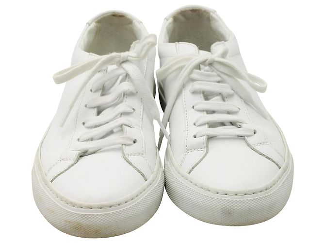 Autre Marque Sneakers Common Projects Achilles Stringate in Pelle Bianca Bianco - vista 2
