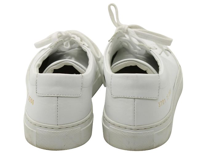 Autre Marque Sneakers Common Projects Achilles Stringate in Pelle Bianca Bianco - vista 5