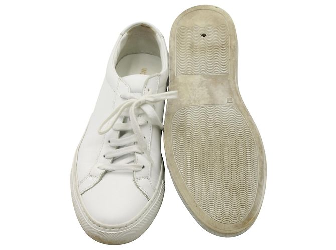 Autre Marque Sneakers Common Projects Achilles Stringate in Pelle Bianca Bianco - vista 7