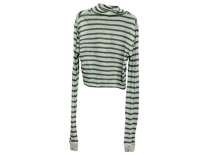 Top a maniche lunghe a righe Alexander Wang in viscosa multicolore - vista 2