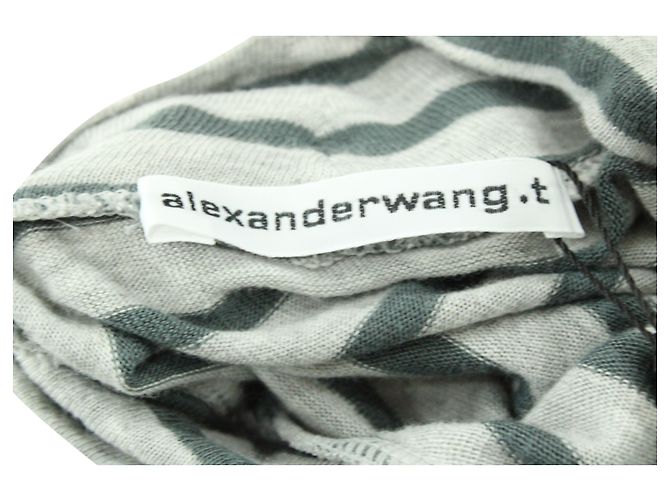 Top a maniche lunghe a righe Alexander Wang in viscosa multicolore - vista 3