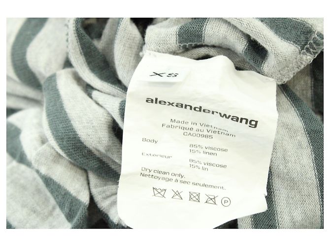 Top a maniche lunghe a righe Alexander Wang in viscosa multicolore - vista 4