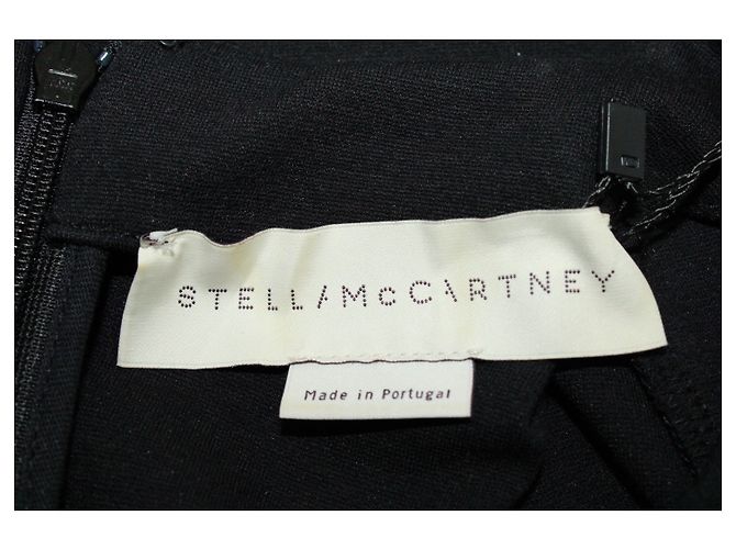 Stella Mc Cartney Stella McCartney Oberteil mit plissiertem Ausschnitt aus schwarzer Baumwolle - Ansicht 4