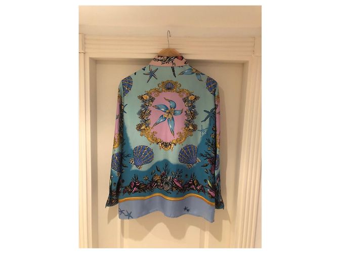 Gianni Versace Versace Tresor de la Mer Camisa de seda com estampa - vista 3