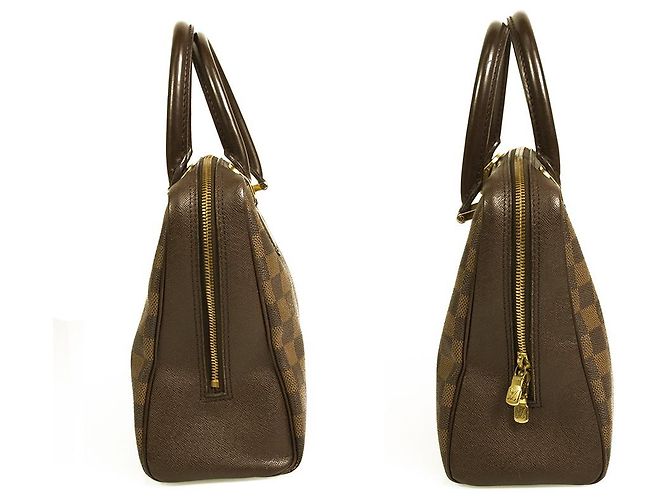 LOUIS VUITTON Borsa a mano Brera Damier Ebene marrone con manici foderati in pelle - vista 5