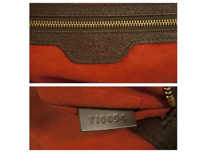 LOUIS VUITTON Borsa a mano Brera Damier Ebene marrone con manici foderati in pelle - vista 6
