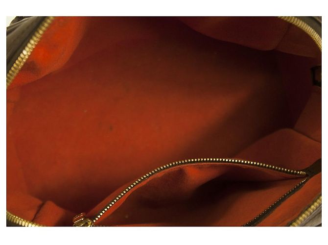 LOUIS VUITTON Borsa a mano Brera Damier Ebene marrone con manici foderati in pelle - vista 8