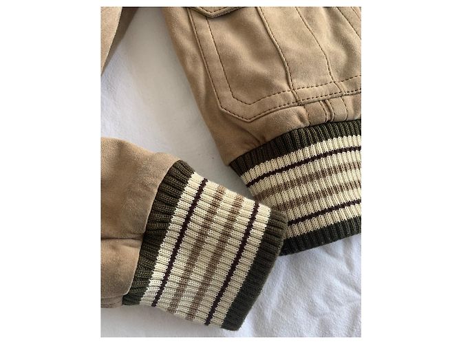Dolce & Gabbana Chaqueta de piel de cabra beige - vista 4