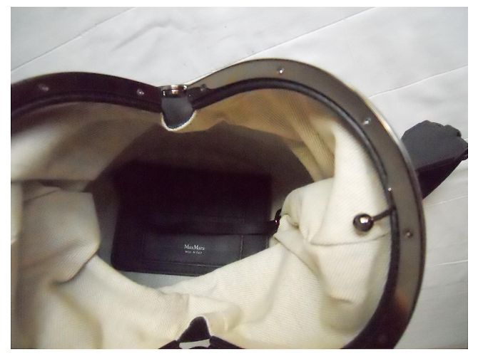 MAX MARA borsa a mano in vera pelle Nero - vista 10