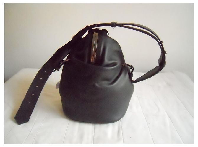 MAX MARA borsa a mano in vera pelle Nero - vista 15