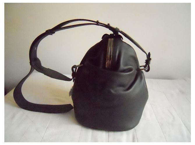 MAX MARA borsa a mano in vera pelle Nero - vista 16