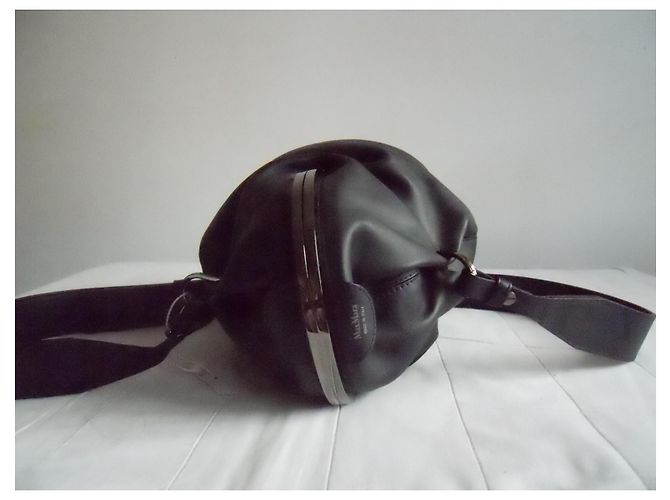 MAX MARA borsa a mano in vera pelle Nero - vista 7