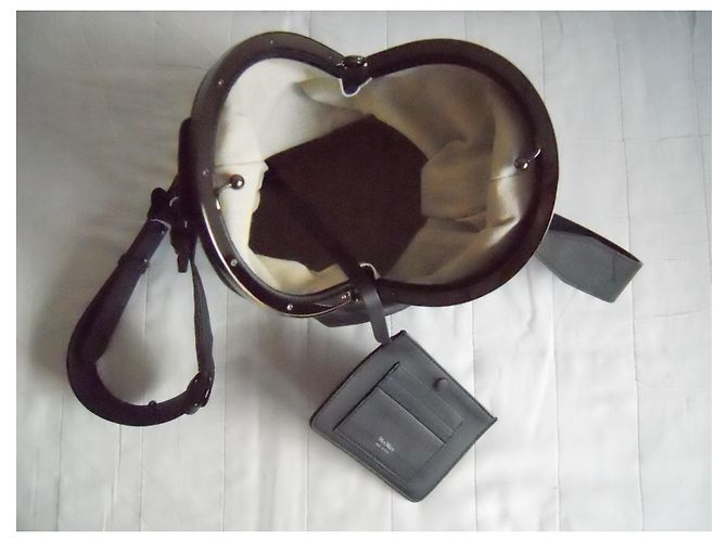 MAX MARA borsa a mano in vera pelle Nero - vista 9
