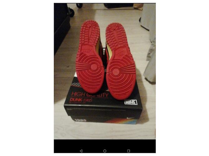 Nike Dunk 1985 Acid Wash Sneaker Rot Leder - Ansicht 3