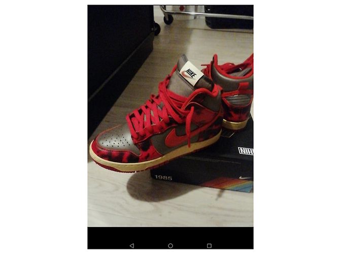 Nike Dunk 1985 Acid Wash Sneaker Rot Leder - Ansicht 4