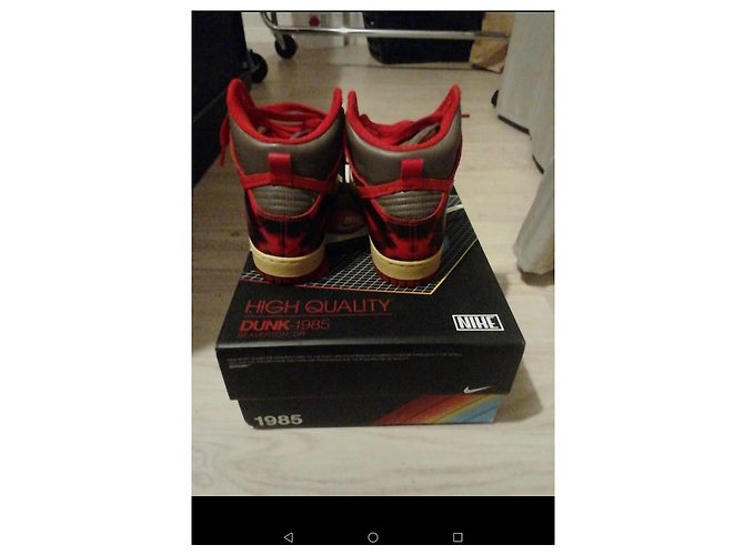 Nike Dunk 1985 Acid Wash Sneaker Rot Leder - Ansicht 5