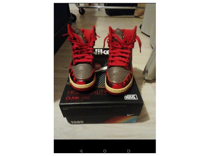 Nike Dunk 1985 Acid Wash Sneaker Rot Leder - Ansicht 6