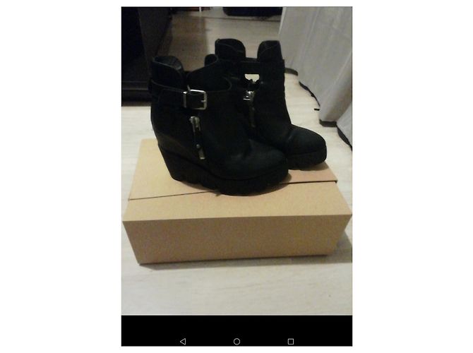 Stivaletti Ash in pelle nera 38 Nero - vista 5