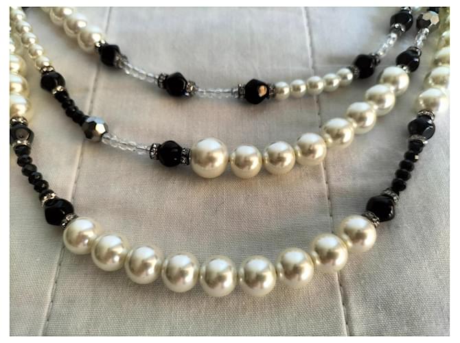 Weekend Max Mara MAX MARA Collana di perle finte Weekend Nero Bianco - vista 4