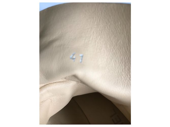 Chanel Stivali stringati in pelle Nero Rosso Beige - vista 14