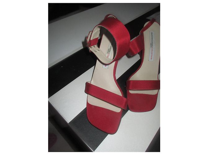 Autre Marque Zapatos de Salón Gastone Lucioli Rojos de Tela Tacón 9cm Talla 36 Roja - vista 4