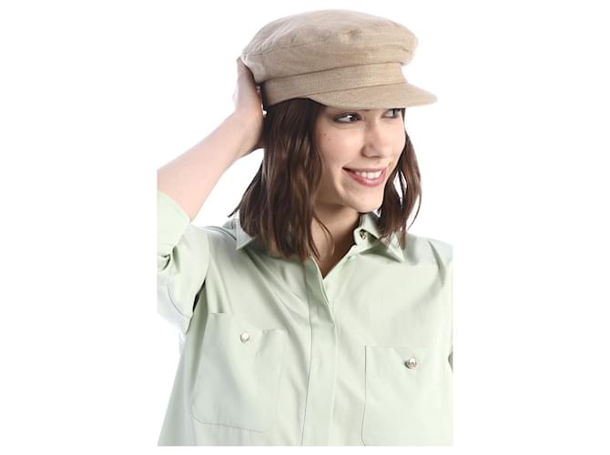 MAX MARA brandneue Schiebermütze Beige - Ansicht 2